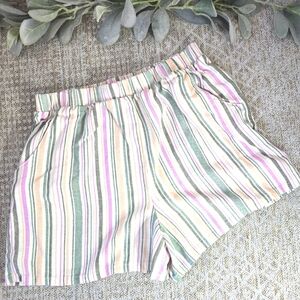 Striped " like " linen shorts ◇ pockets  ◇ Art Class ◇ size 14/16 teen